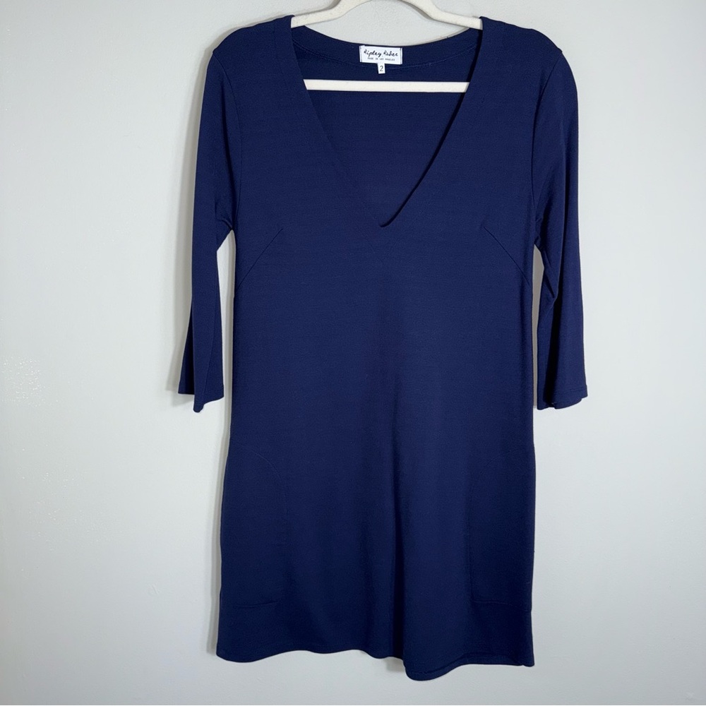Ruby Rd. Navy V-Neck Mini Dress - Picture 2 of 9